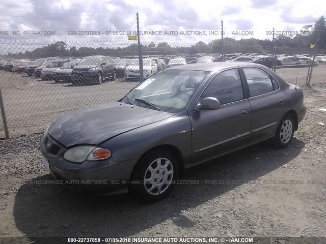 KMHJF35F4YU019569 - 2000 HYUNDAI ELANTRA GLS GRAY photo 2