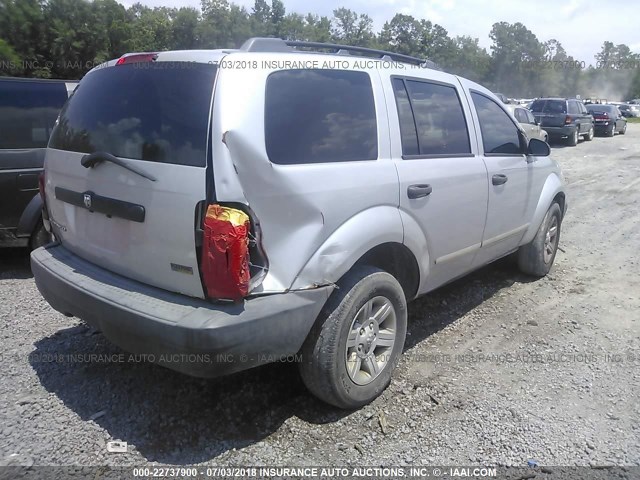 1D8HB38P07F531448 - 2007 DODGE DURANGO SXT SILVER photo 4