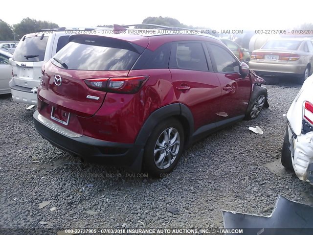 JM1DKBC7XG0108782 - 2016 MAZDA CX-3 TOURING RED photo 4