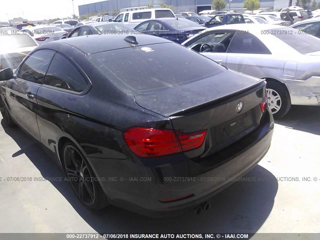 WBA3N7C56FK224592 - 2015 BMW 428 I BLACK photo 3