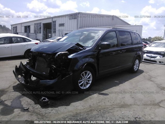 2C4RDGCG7DR667656 - 2013 DODGE GRAND CARAVAN SXT Dark Blue photo 2