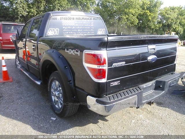 1FTFW1ETXBFA52916 - 2011 FORD F150 SUPERCREW BLACK photo 3