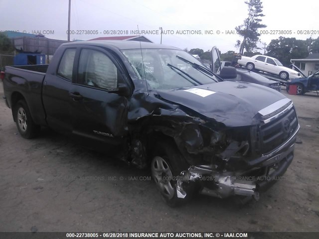 5TFRU5F13AX023001 - 2010 TOYOTA TUNDRA DOUBLE CAB SR5 Light Blue photo 1