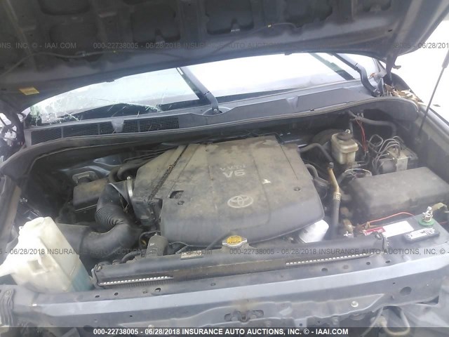 5TFRU5F13AX023001 - 2010 TOYOTA TUNDRA DOUBLE CAB SR5 Light Blue photo 10