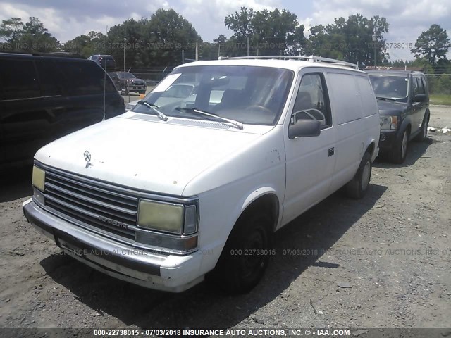 2P4FH25K6KR238190 - 1989 PLYMOUTH VOYAGER WHITE photo 2