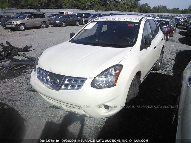 JN8AS5MT8EW605604 - 2014 NISSAN ROGUE SELECT S WHITE photo 2