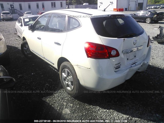 JN8AS5MT8EW605604 - 2014 NISSAN ROGUE SELECT S WHITE photo 3