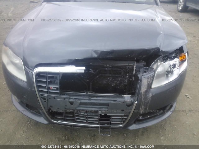 WAUGL78E07A081145 - 2007 AUDI NEW S4 QUATTRO GRAY photo 6