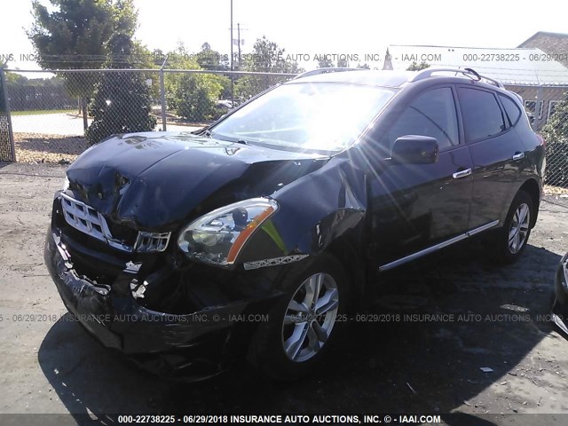 JN8AS5MT4DW548624 - 2013 NISSAN ROGUE S/SV BLACK photo 2