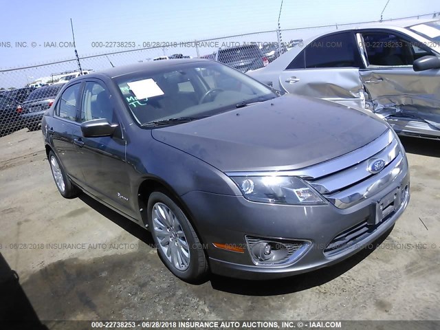 3FADP0L36CR200779 - 2012 FORD FUSION HYBRID GRAY photo 1