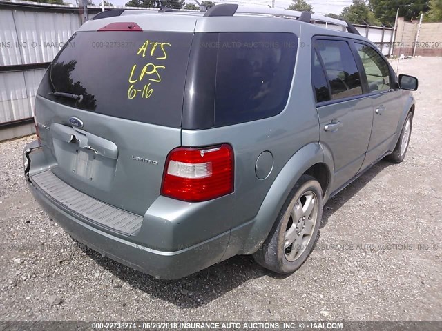 1FMDK03127GA24782 - 2007 FORD FREESTYLE LIMITED GREEN photo 4