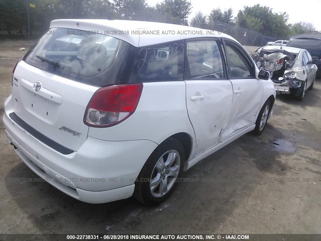 2T1KR32E84C207823 - 2004 TOYOTA COROLLA MATRIX XR WHITE photo 4