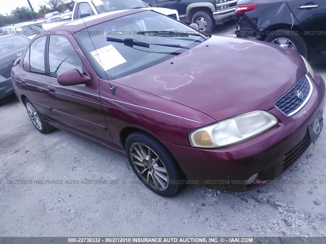 3N1BB51D81L129189 - 2001 NISSAN SENTRA SE MAROON photo 1