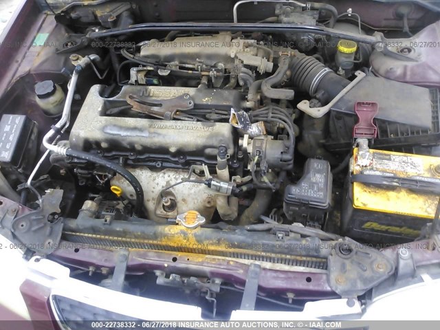 3N1BB51D81L129189 - 2001 NISSAN SENTRA SE MAROON photo 10