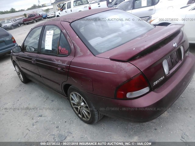 3N1BB51D81L129189 - 2001 NISSAN SENTRA SE MAROON photo 3