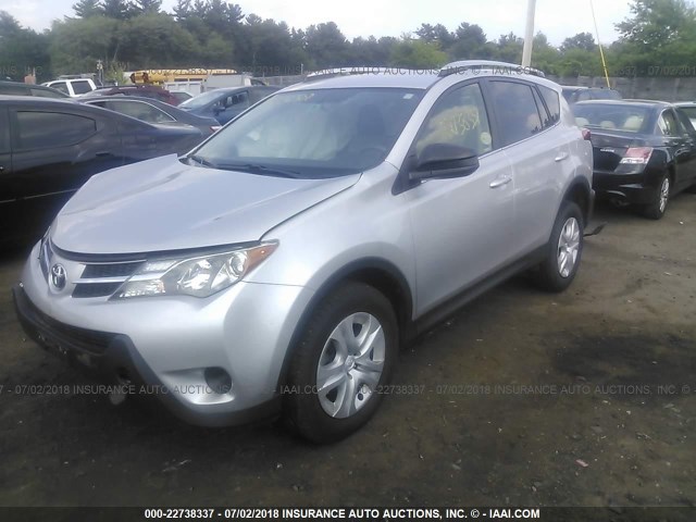 JTMBFREV1FJ033009 - 2015 TOYOTA RAV4 LE SILVER photo 2