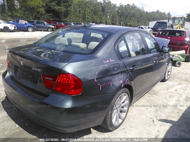 WBAPK5C56BA993849 - 2011 BMW 328 XI SULEV GRAY photo 4