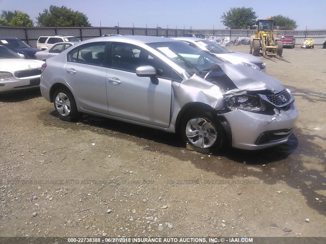 19XFB2F58EE043602 - 2014 HONDA CIVIC LX SILVER photo 1