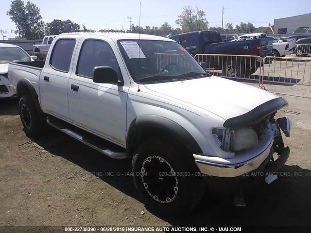 5TEHN72N22Z046812 - 2002 TOYOTA TACOMA DOUBLE CAB WHITE photo 1