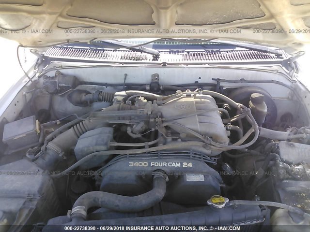 5TEHN72N22Z046812 - 2002 TOYOTA TACOMA DOUBLE CAB თეთრი ფოტო 10