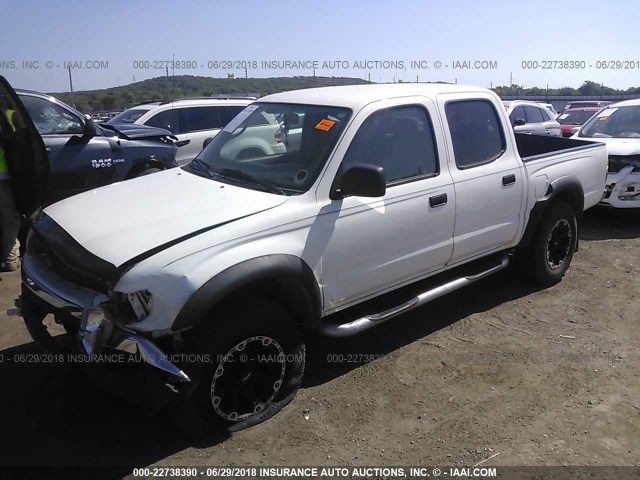 5TEHN72N22Z046812 - 2002 TOYOTA TACOMA DOUBLE CAB თეთრი ფოტო 2