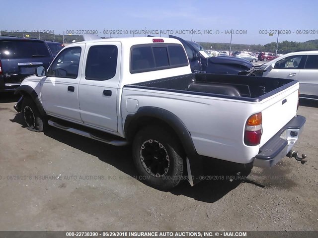5TEHN72N22Z046812 - 2002 TOYOTA TACOMA DOUBLE CAB თეთრი ფოტო 3