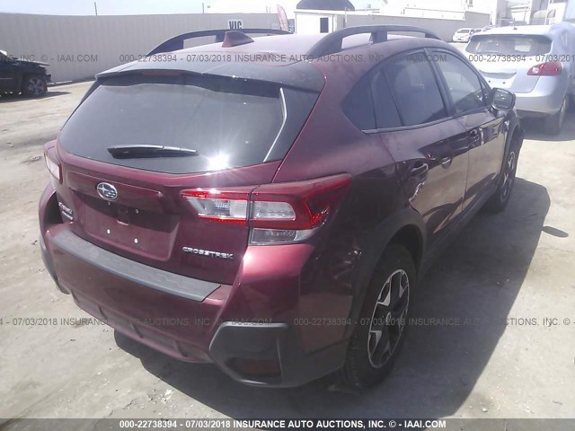 JF2GTABC5JG218559 - 2018 SUBARU CROSSTREK PREMIUM Կարմիր լուսանկար 4