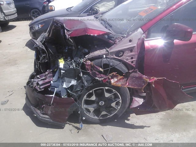 JF2GTABC5JG218559 - 2018 SUBARU CROSSTREK PREMIUM Կարմիր լուսանկար 6
