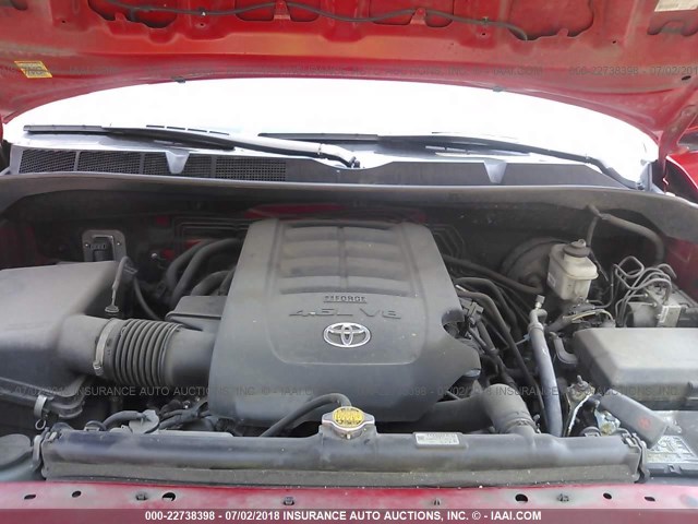 5TFRM5F16DX067207 - 2013 TOYOTA TUNDRA DOUBLE CAB SR5 RED photo 10