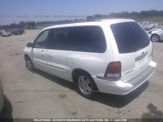 2FMZA52442BB13464 - 2002 FORD WINDSTAR SE WHITE photo 3