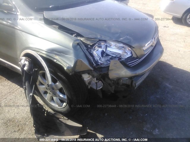 JHLRE38748C032295 - 2008 HONDA CR-V EXL GREEN photo 6
