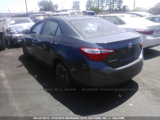 5YFBURHE4EP168643 - 2014 TOYOTA COROLLA L/LE/LE PLS/PRM/S/S PLS BLUE photo 3