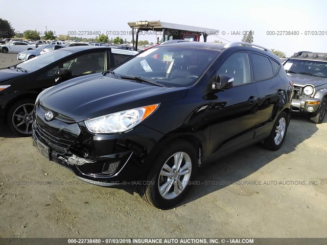 KM8JUCAC3CU380379 - 2012 HYUNDAI TUCSON GLS/LIMITED 黑色 照片 2