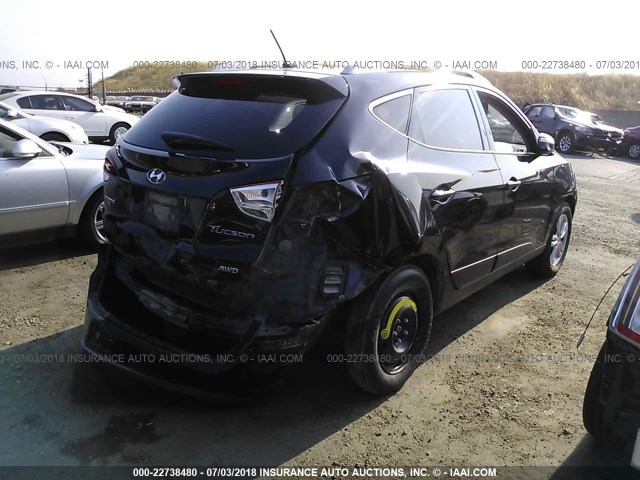 KM8JUCAC3CU380379 - 2012 HYUNDAI TUCSON GLS/LIMITED BLACK photo 4