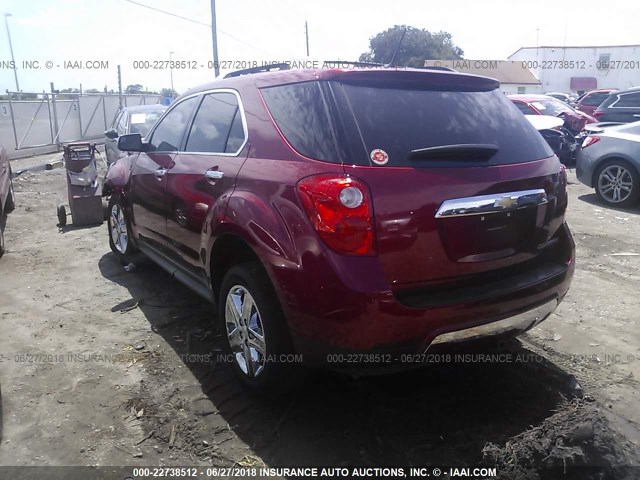 2GNALDEK6E6107590 - 2014 CHEVROLET EQUINOX LTZ RED photo 3