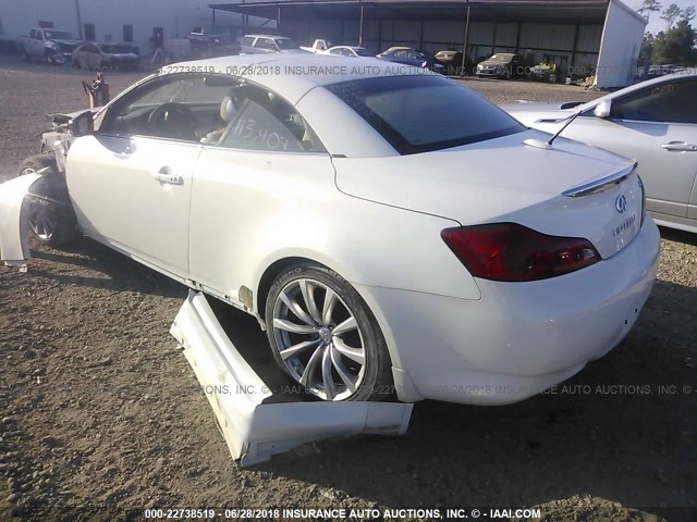 JNKCV66E69M722517 - 2009 INFINITI G37 SPORT WHITE photo 3