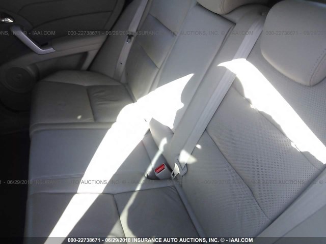 5J8TB18588A007900 - 2008 ACURA RDX TECHNOLOGY SILVER photo 8