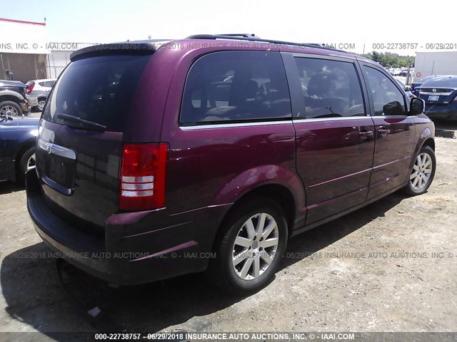 2A8HR54PX8R664247 - 2008 CHRYSLER TOWN & COUNTRY TOURING BURGUNDY photo 4