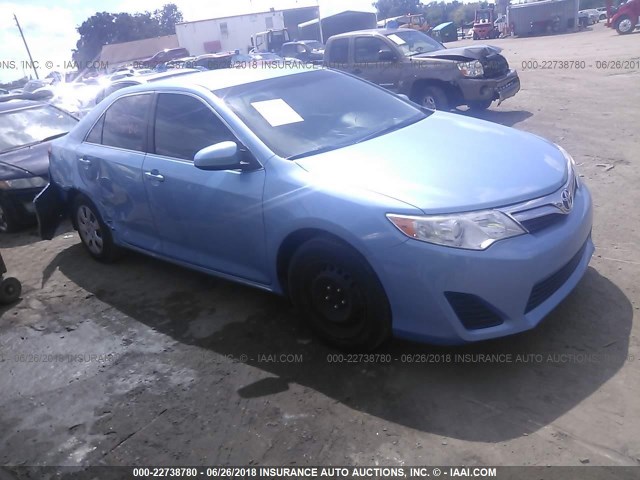 4T1BF1FK9CU512886 - 2012 TOYOTA CAMRY SE/LE/XLE BLUE photo 1