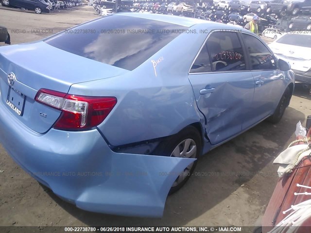 4T1BF1FK9CU512886 - 2012 TOYOTA CAMRY SE/LE/XLE BLUE photo 4