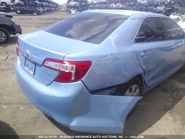 4T1BF1FK9CU512886 - 2012 TOYOTA CAMRY SE/LE/XLE BLUE photo 6