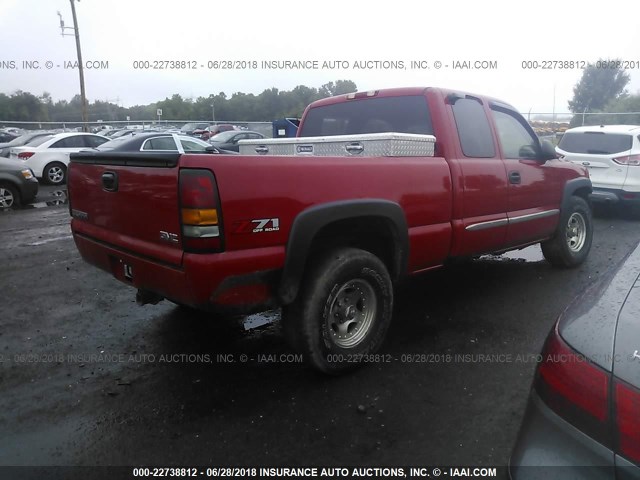 2GTEK19T441246529 - 2004 GMC NEW SIERRA K1500 RED photo 4