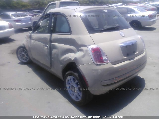 3C3CFFAR0CT112885 - 2012 FIAT 500 POP GOLD photo 3