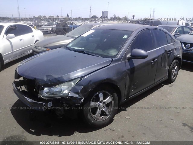 1G1PC5SB4D7269920 - 2013 CHEVROLET CRUZE LT GRAY photo 2