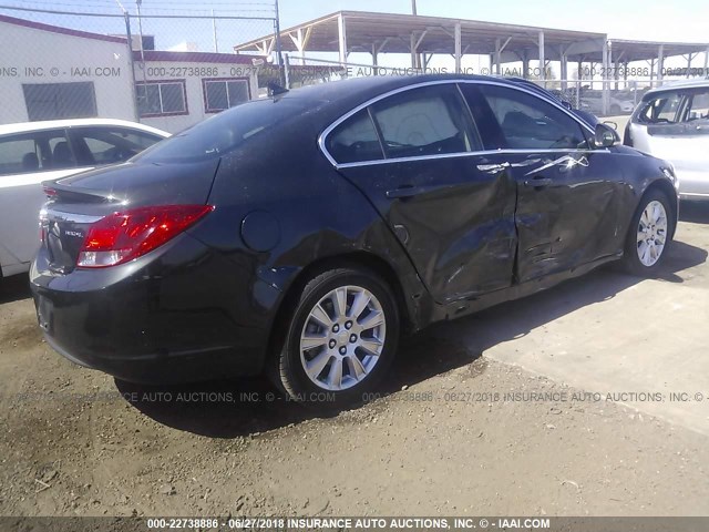 2G4GR5ER1D9248211 - 2013 BUICK REGAL GRAY photo 4