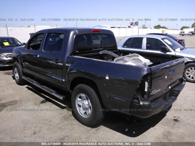 5TFJX4GN7FX039533 - 2015 TOYOTA TACOMA DOUBLE CAB PRERUNNER GRAY photo 3