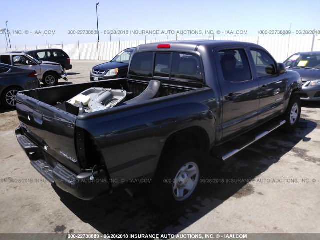 5TFJX4GN7FX039533 - 2015 TOYOTA TACOMA DOUBLE CAB PRERUNNER GRAY photo 4