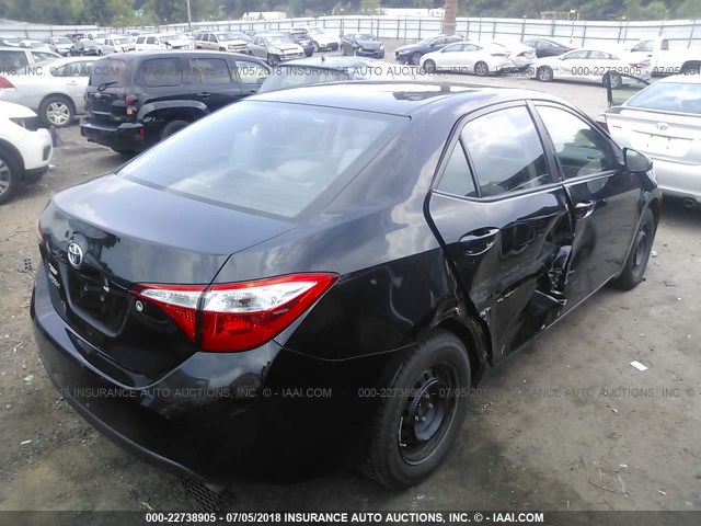 5YFBURHE0EP074565 - 2014 TOYOTA COROLLA L/LE/LE PLS/PRM/S/S PLS BLACK photo 4