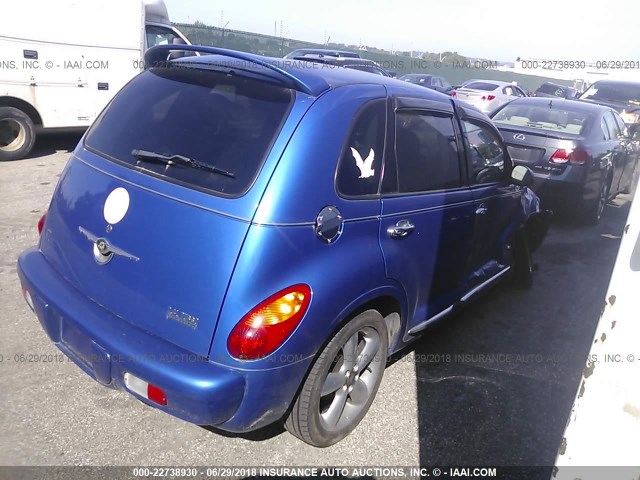 3C8FY78G85T523627 - 2005 CHRYSLER PT CRUISER GT BLUE photo 4