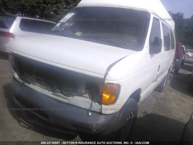 1FTNS24W76HA97914 - 2006 FORD ECONOLINE E250 VAN WHITE photo 2